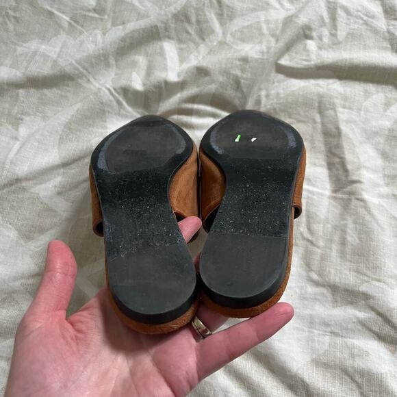 JENNI KAYNE Suede Saddle Brown Mules Size 7 / 37 - Picture 7 of 14